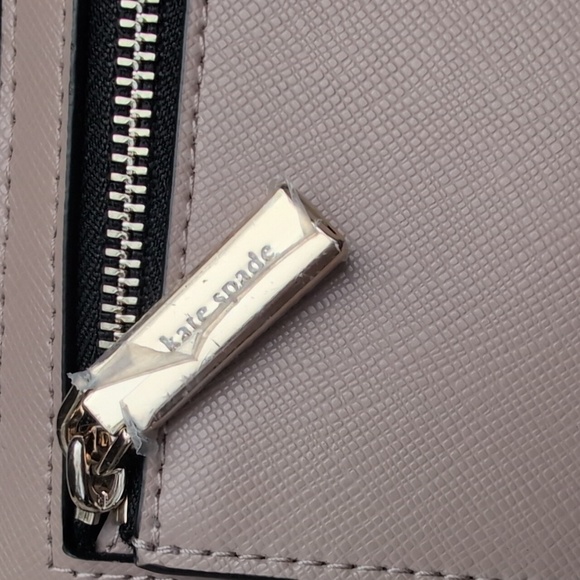 Kate Spade NY Staci Colorblock Large Slim Black, Nude, & Gold Wallet Leather - Picture 5 of 10